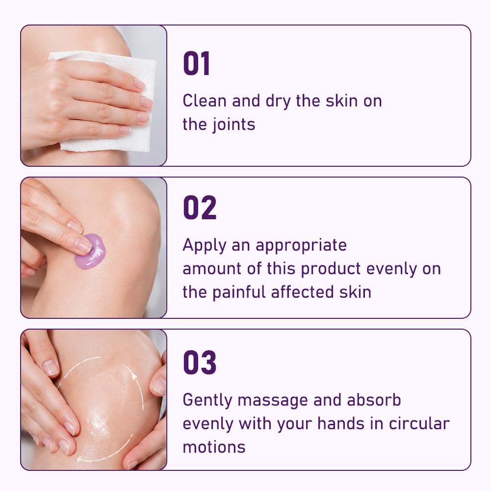 Umex - Gel per massaggio lenitivo per articolazioni, colore: viola lenisce ginocchia, collo, mani, piedi e schiena, confezione da 2
