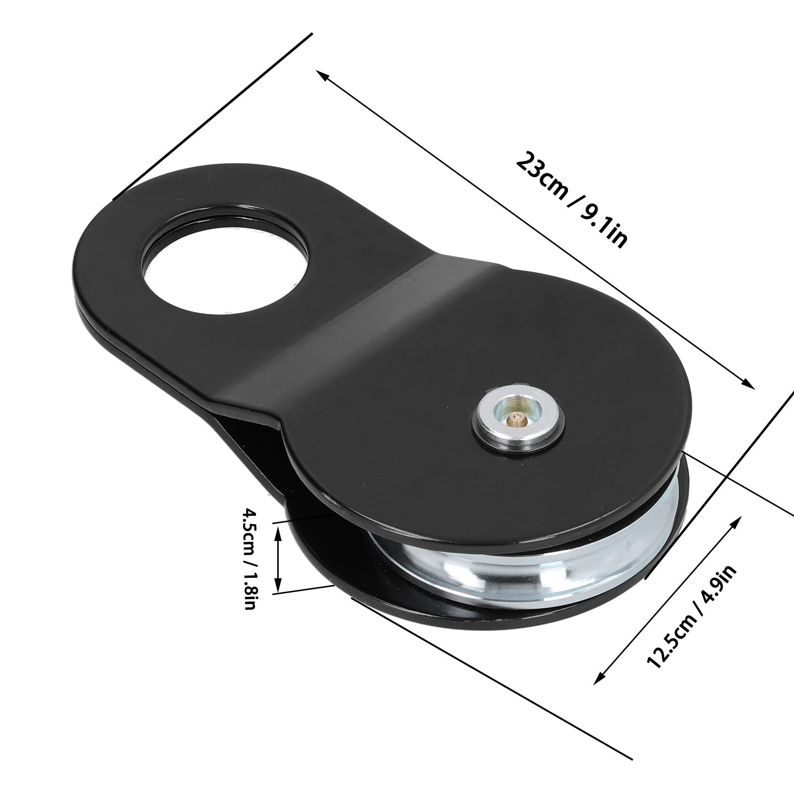 Wakects Bloque de polea de cabrestante, Bloque de 8 toneladas de Acero al Carbono Resistente Parada de cabrestante Partes de Remolque para Cuerdas de cabrestante de 5/16 "a 1/2" ATV UTV