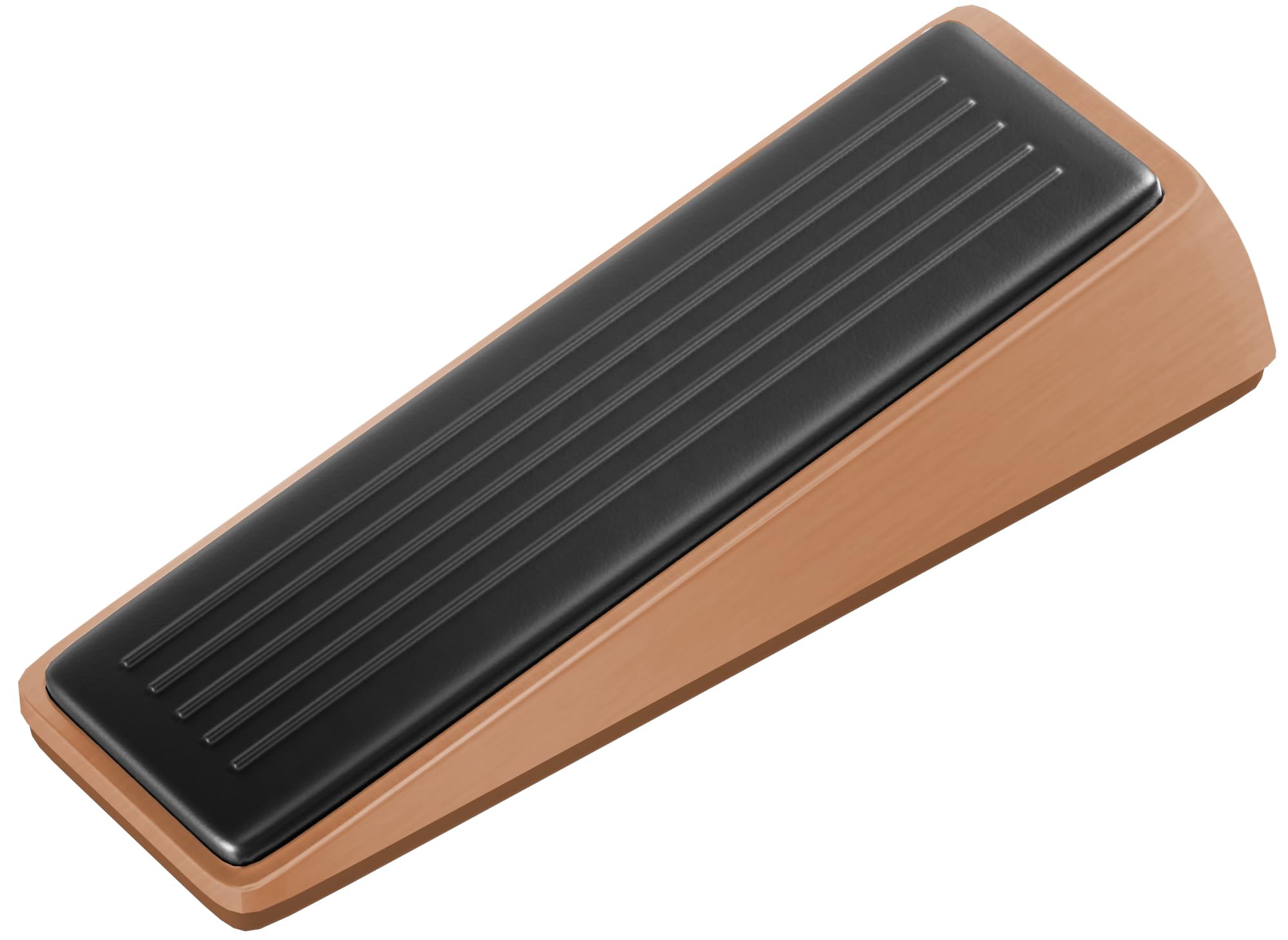 Architectural Hardware - Heavy Duty Zinc Door Stopper with Rubber Anti Scuff Grips - Metal & Rubber Wedge Door Stoppers for Bottom of Door - Modern Door Stops - Doorstop Jam Door Wedge Antique Copper