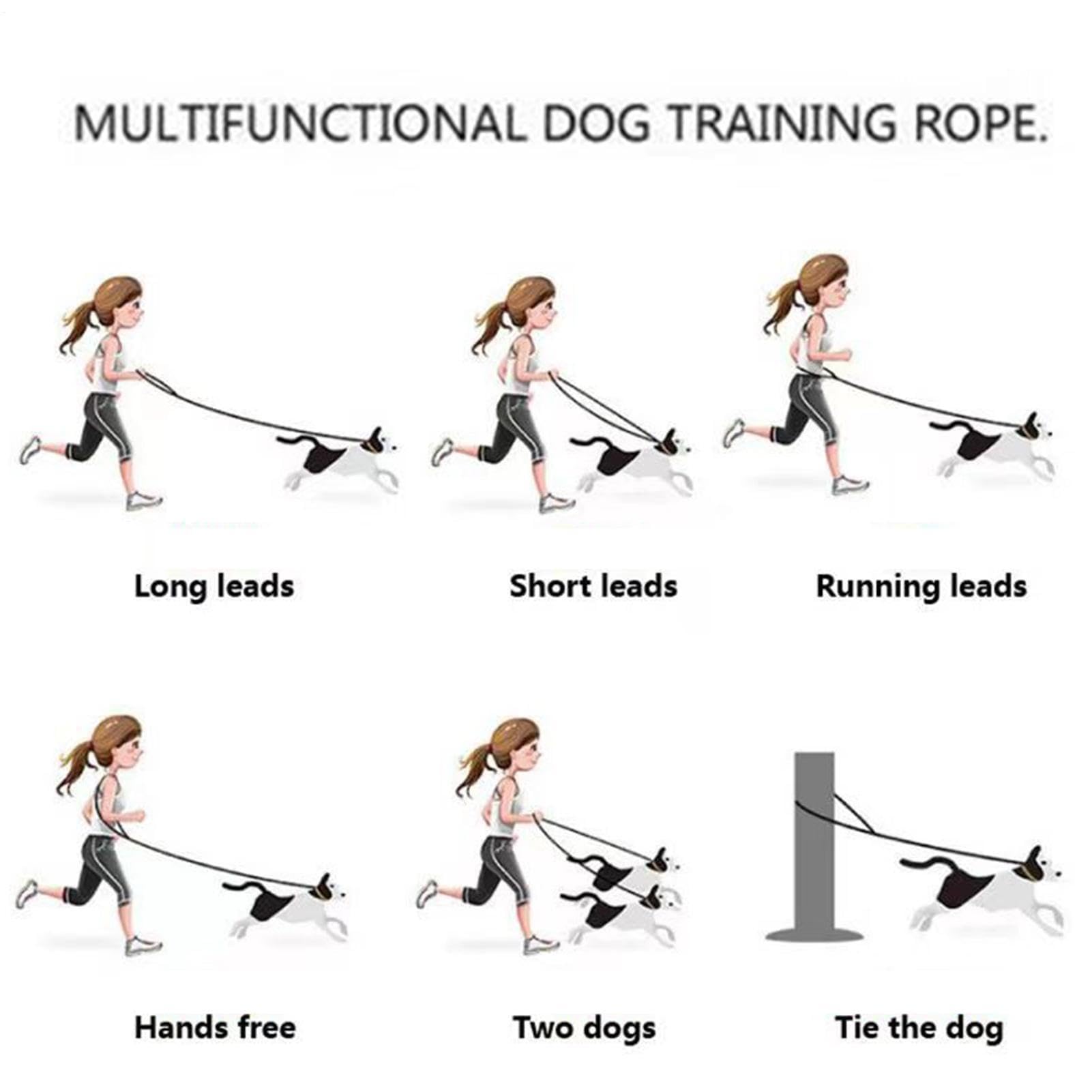 Juego de correas para perros, juego de arneses para perros - sin arnés de | tracción - Juego de correas multifuncionales para perros medianos, fácil de caminar, para todos los días, collar de perro
