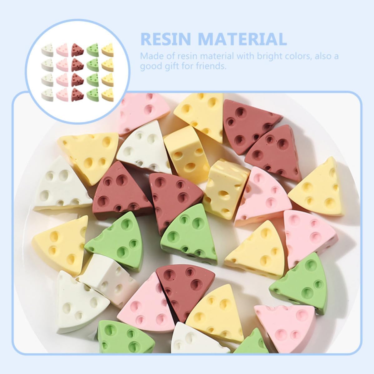 Abaodam 20 Pcs Resin Cheese Shaped Phone Case Decor for DIY Xmas image 4