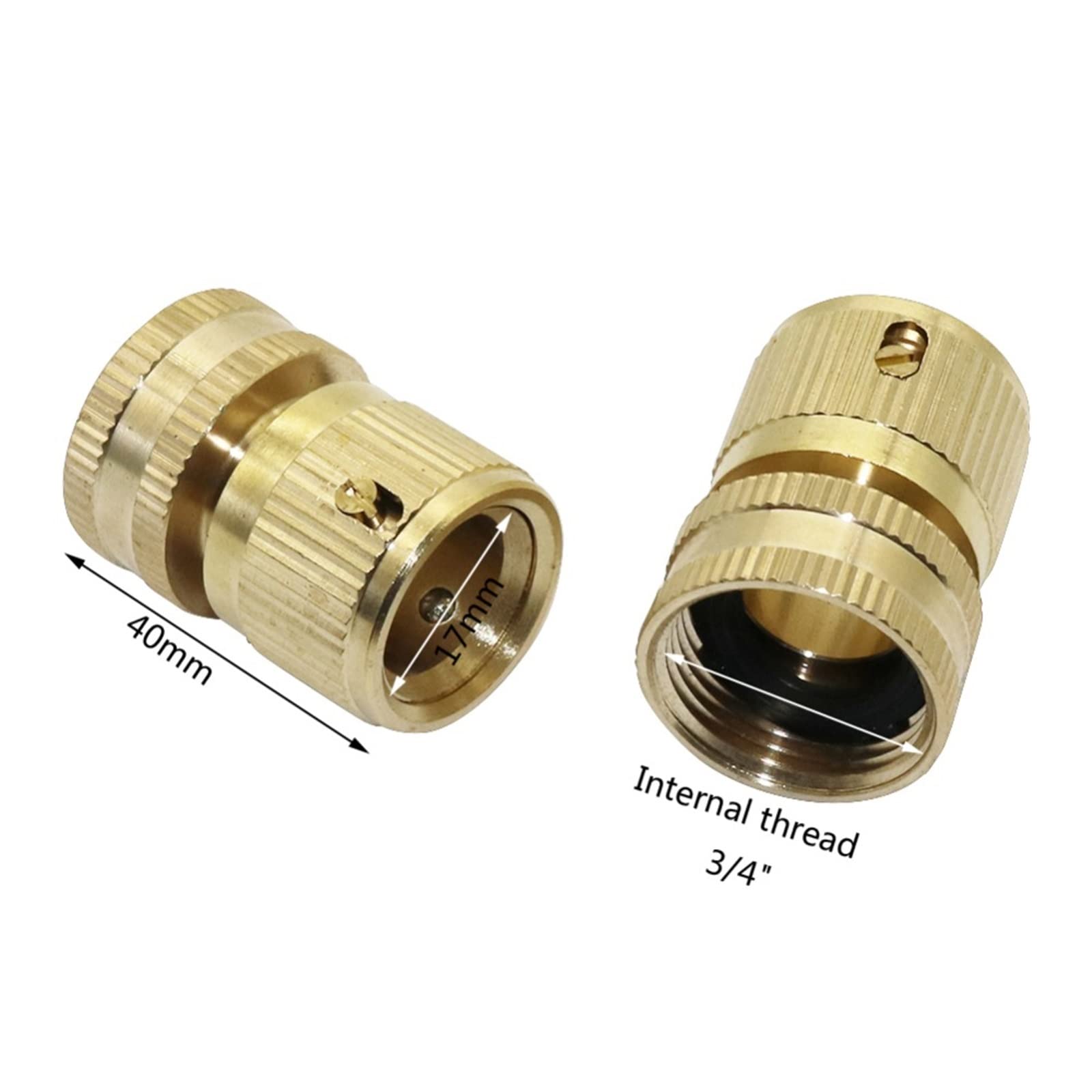Giardino all'aperto 1 pezzo in ottone 3/4quot; Connettore filettato femmina Connettori rapidi for acqua da giardino Raccordi per irrigazione