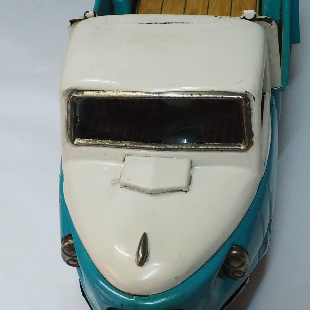 Amazon.co.jp: 萬代屋 オート三輪トラック 白 黄緑 TRUCKブリキ自動車