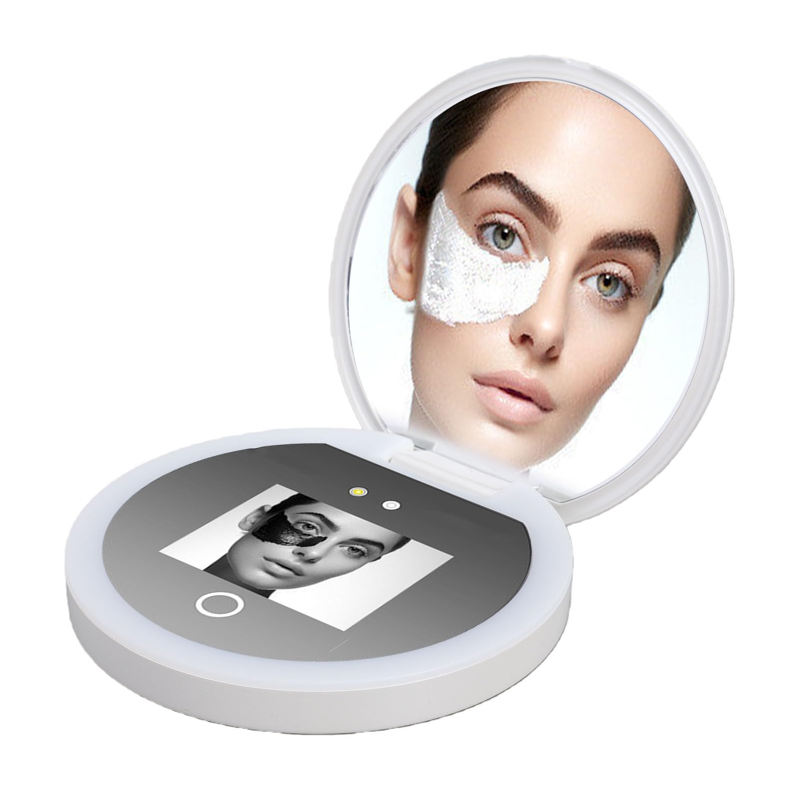 Matybobe Specchio Makeup Portatile con Luce LED 2X Ingrandimento,