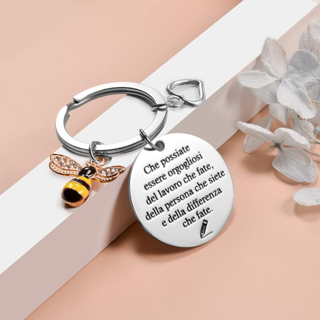 BOCHOI Portachiavi Regalo per Insegnanti Regalo di Laurea per Insegnanti Fine Anno