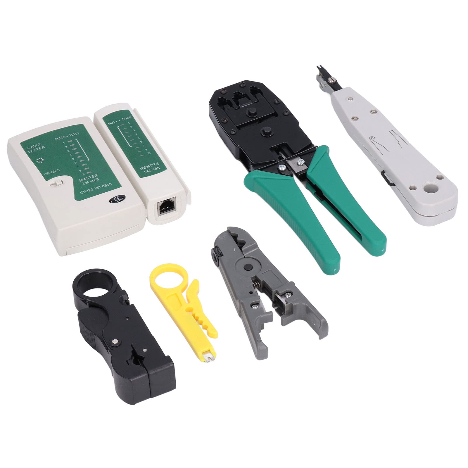 Ensemble d'outils de câble de réseau avec divers outils pour tester le kit de maintenance de réparation de la gamme de coupes de fil de câble de câble adaptée à une utilisation
