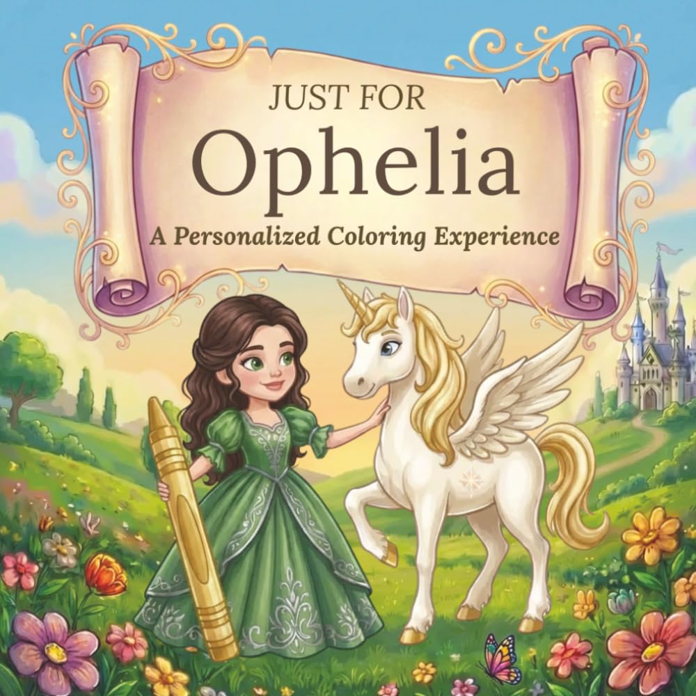 Just for Ophelia: A Personalized Coloring Experience: 50 total coloring pages | 28 coloring pages featuring Ophelia’s name | 22 coloring pages themed for girls (Personalized Coloring Book Series)