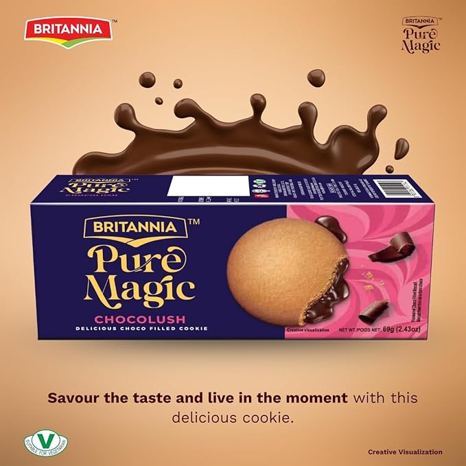 Britannia Pure Magic ChocoLush Biscuits Pack 69g miniatura 5