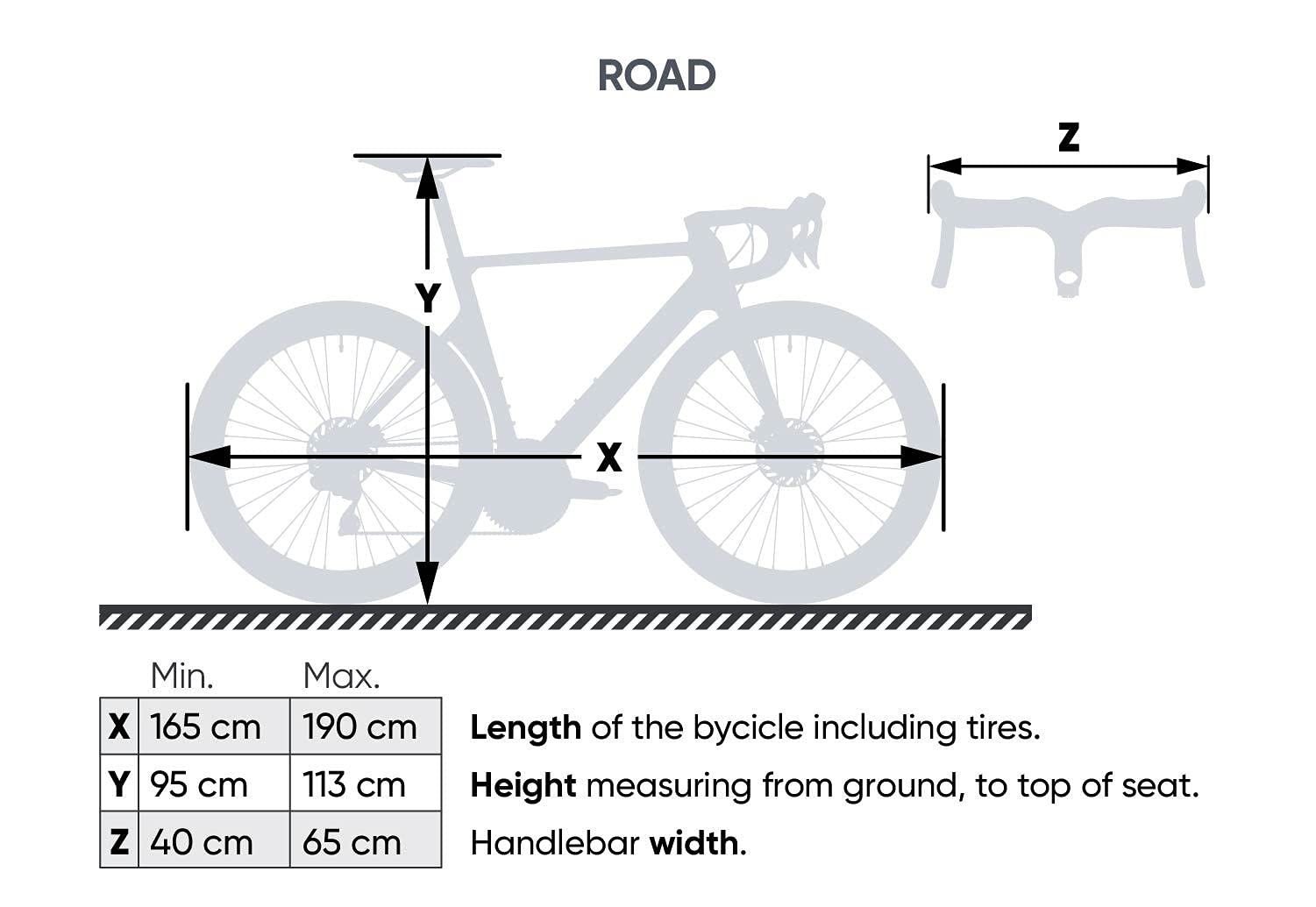 VELOSOCK Pełny pokrowiec na rower SPEED/ROAD do przechowywania i transportu w pomieszczeniach - wodoodporny, rozciągliwy materiał Ochrona roweru pokrowiec podróżny na rower szosowy