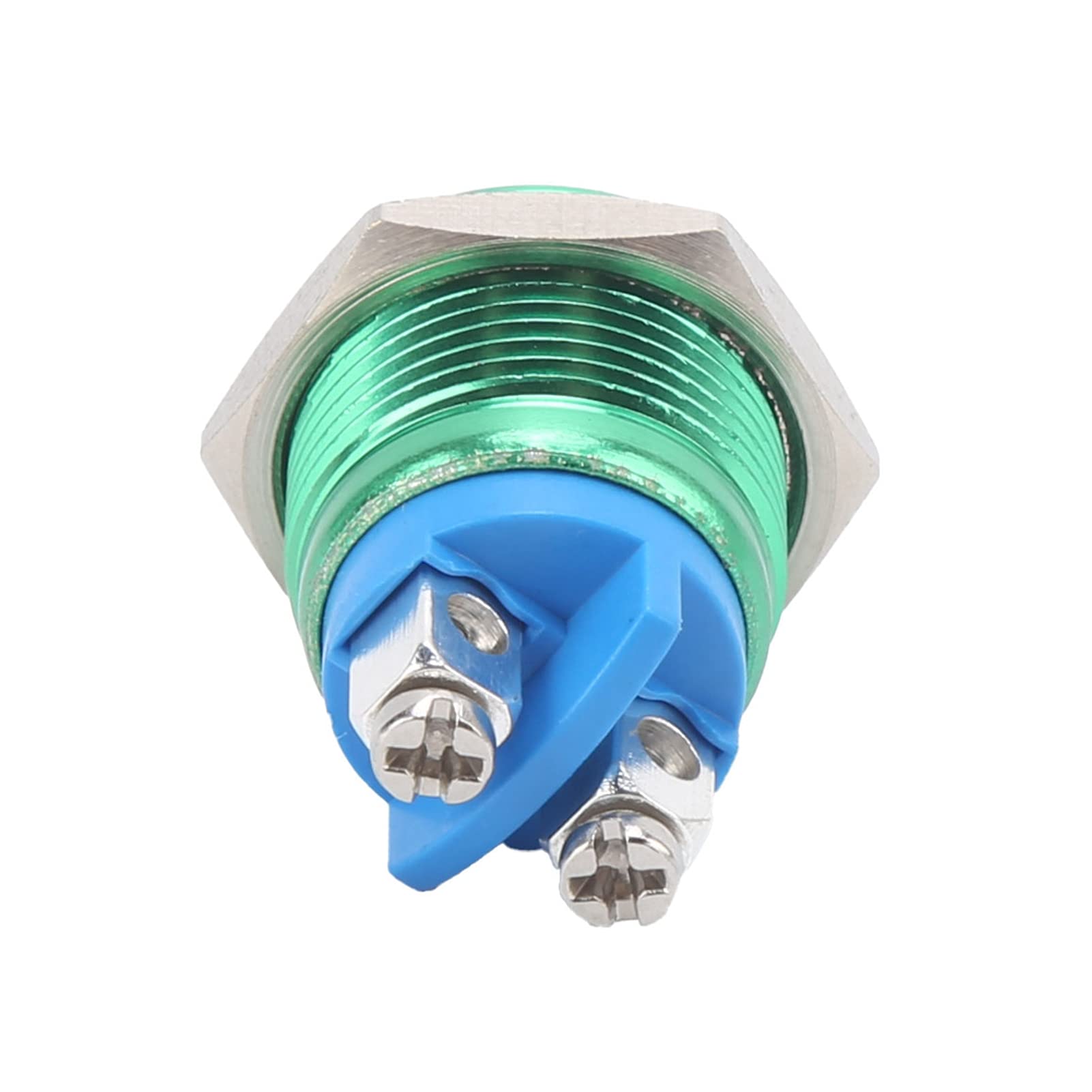 Metal Push Button Switch, Stable Performance Push Button Switch for Engineer for Factory (Green)