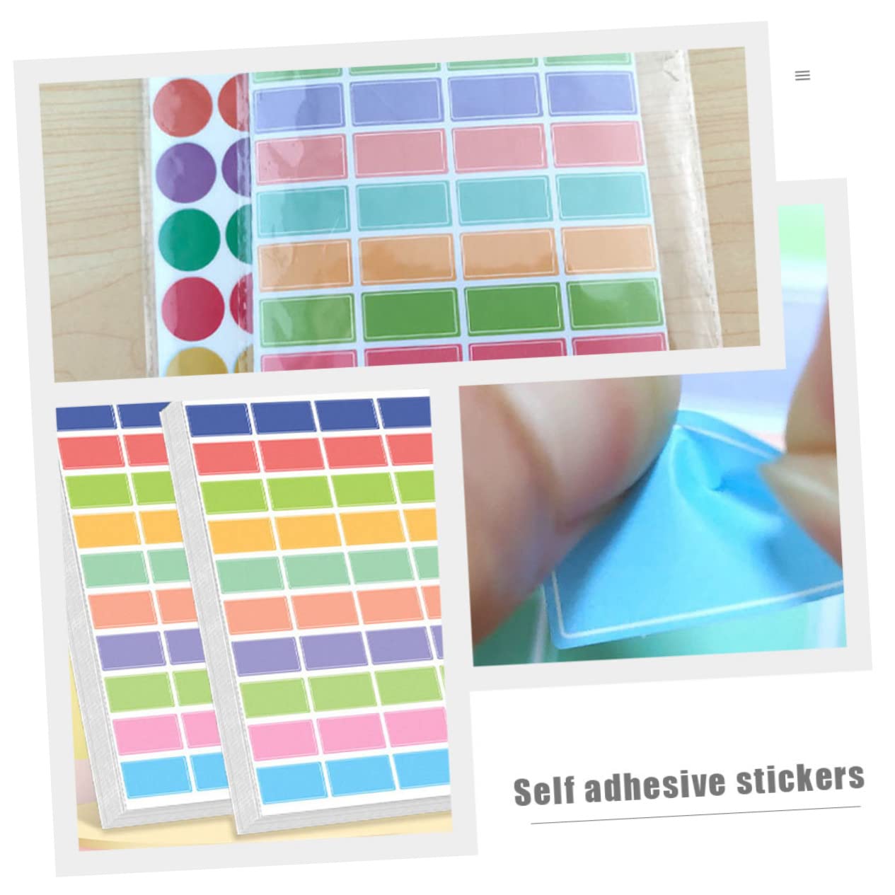 MAGICLULU 60fogli Etichette Adesive Colorate e Rimovibili Per Classificazione Per Casa Ufficio e Scuola Facili Da Applicare e Rimuovere Senza Residui