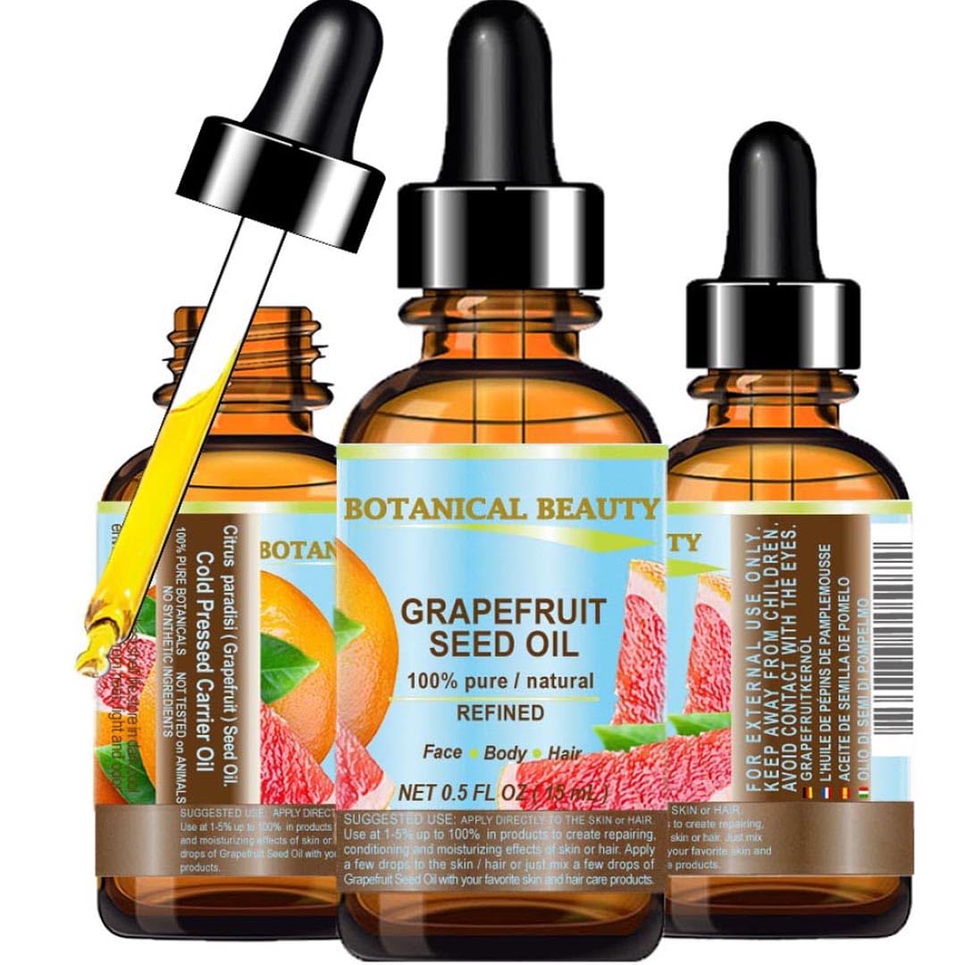 Grapefruit Seed Oil - 100% Pure Carrier Oil for Skin & Hair