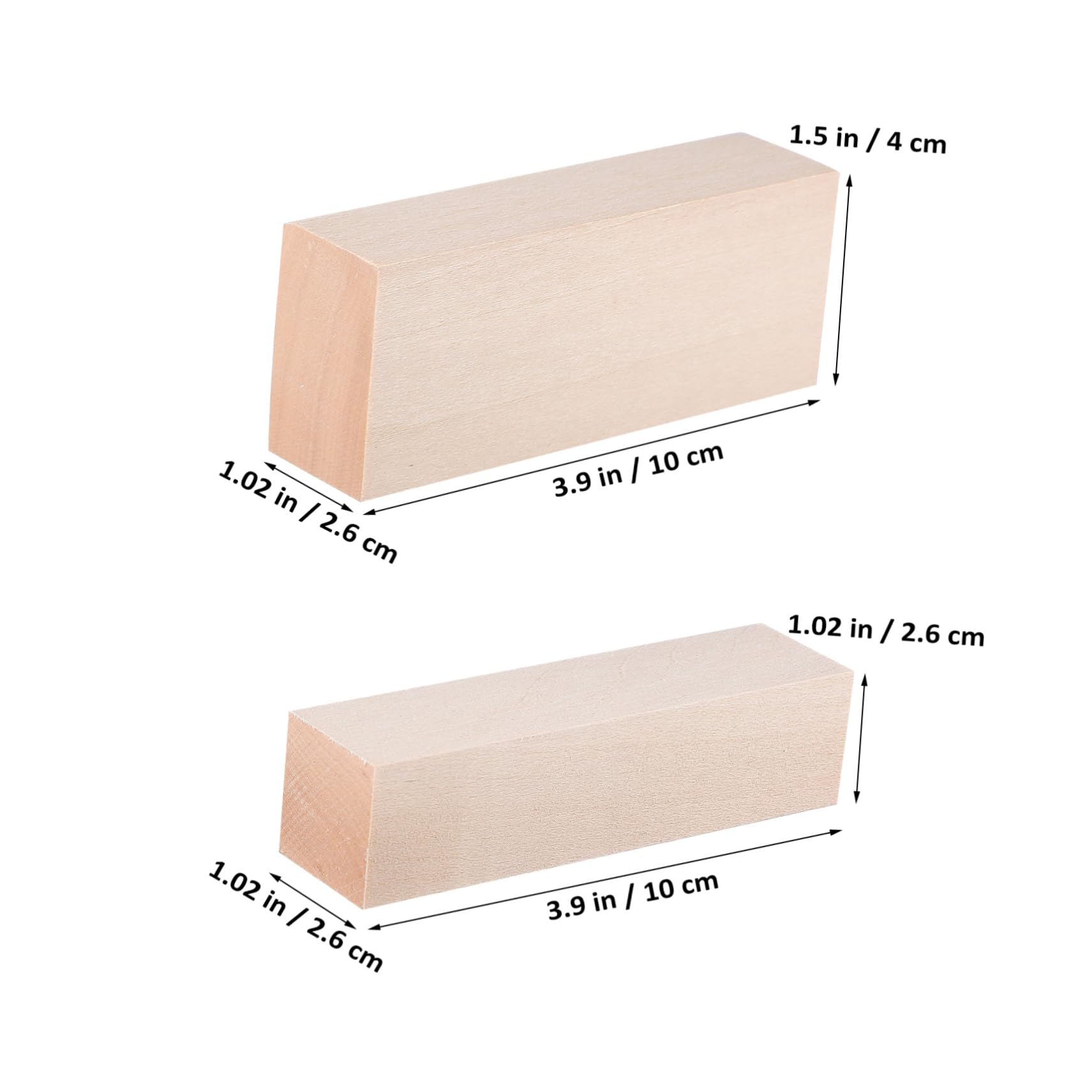 Listones De Madera Sin Tratar Para Manualidades, Palitos Cuadrados De Tilo 14 Piezas, Tamaño 10x2.5x2.5cm y 10x4x2.5cm, Aficionado Al Bricolaje, Proyectos Creativos, Uso Artesanal