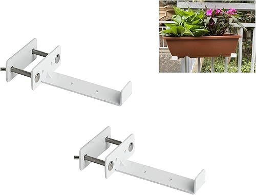 Soportes para macetas para barandilla de cubierta, riel de cubierta y valla, soportes universales para colgar al aire libre, soportes de caja de