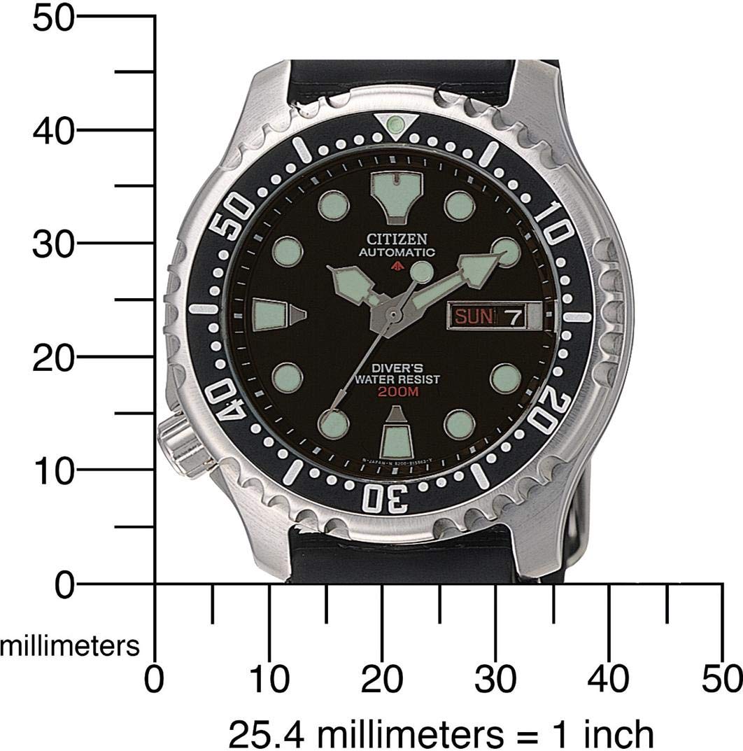 Citizen Herren Analog Automatic Armbanduhr mit Gummiband Promaster Marine