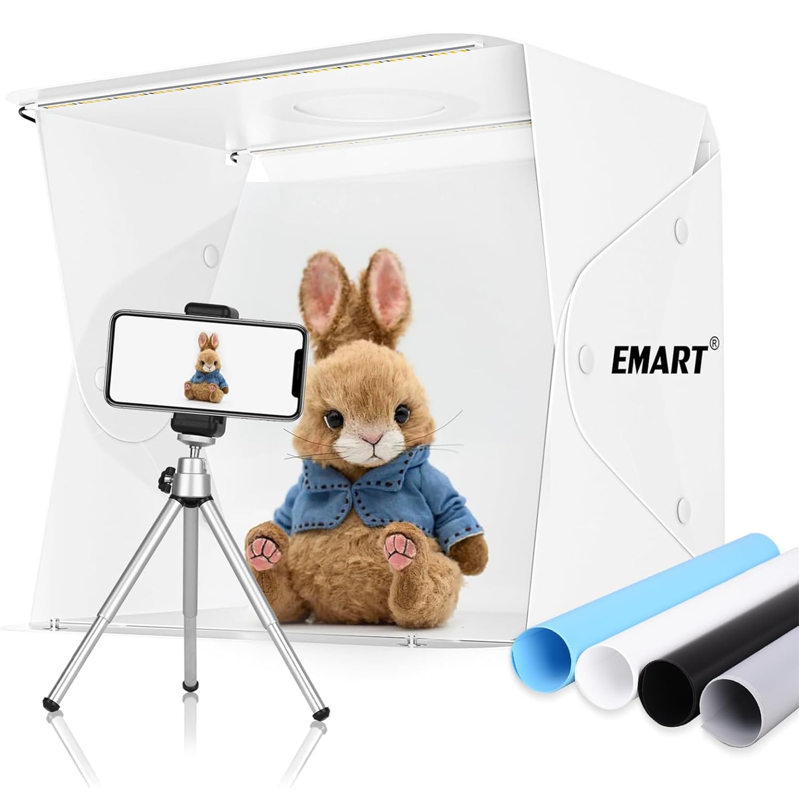 Amazon | EMART 撮影ボックス 簡易スタジオ 40X35cm 撮影ブース調光LED 