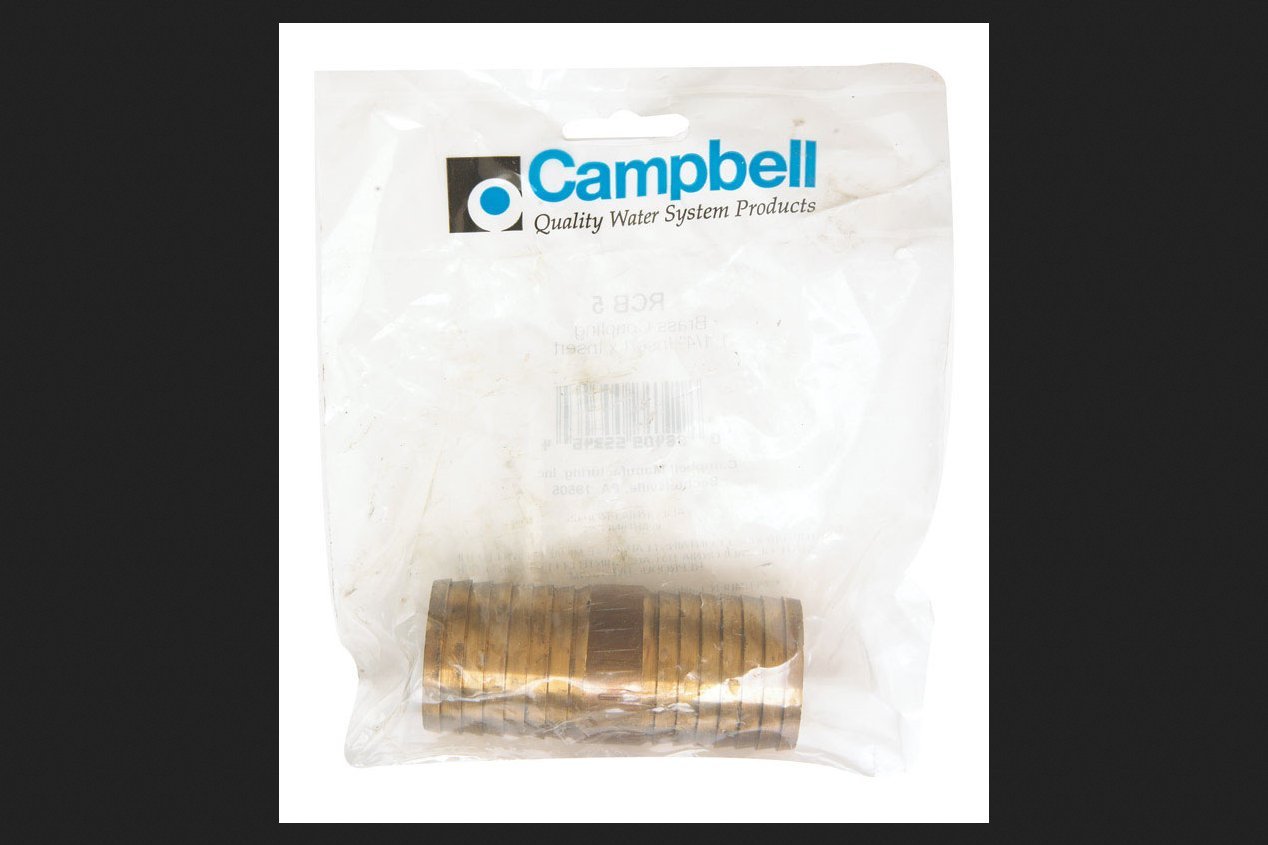 Campbell Red Brass Insert Couple 1-1/4 in. x 3.25 in. L