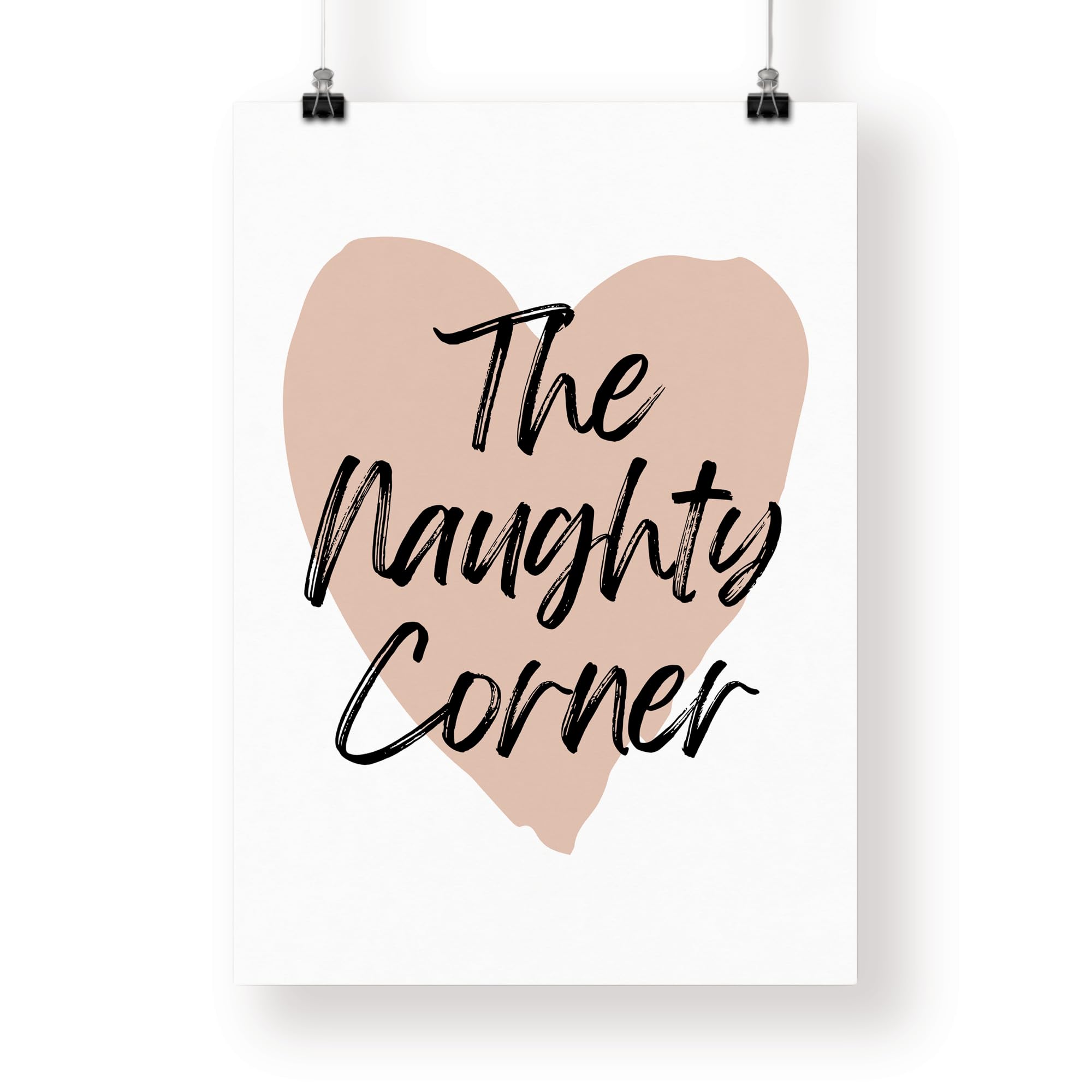 The Naughty Corner 05 Poster: Home Print, Unique Home Decor, Modern Wall Art, Wall Art, Playful Decor, Quote Print, Funny Home Sign Prints