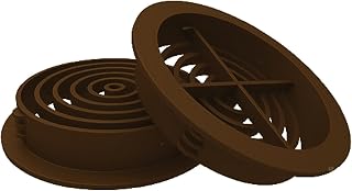 10 x Brown Plastic 70mm Round Soffit Air Vents/Upvc Push in Roof Disc/Fascia