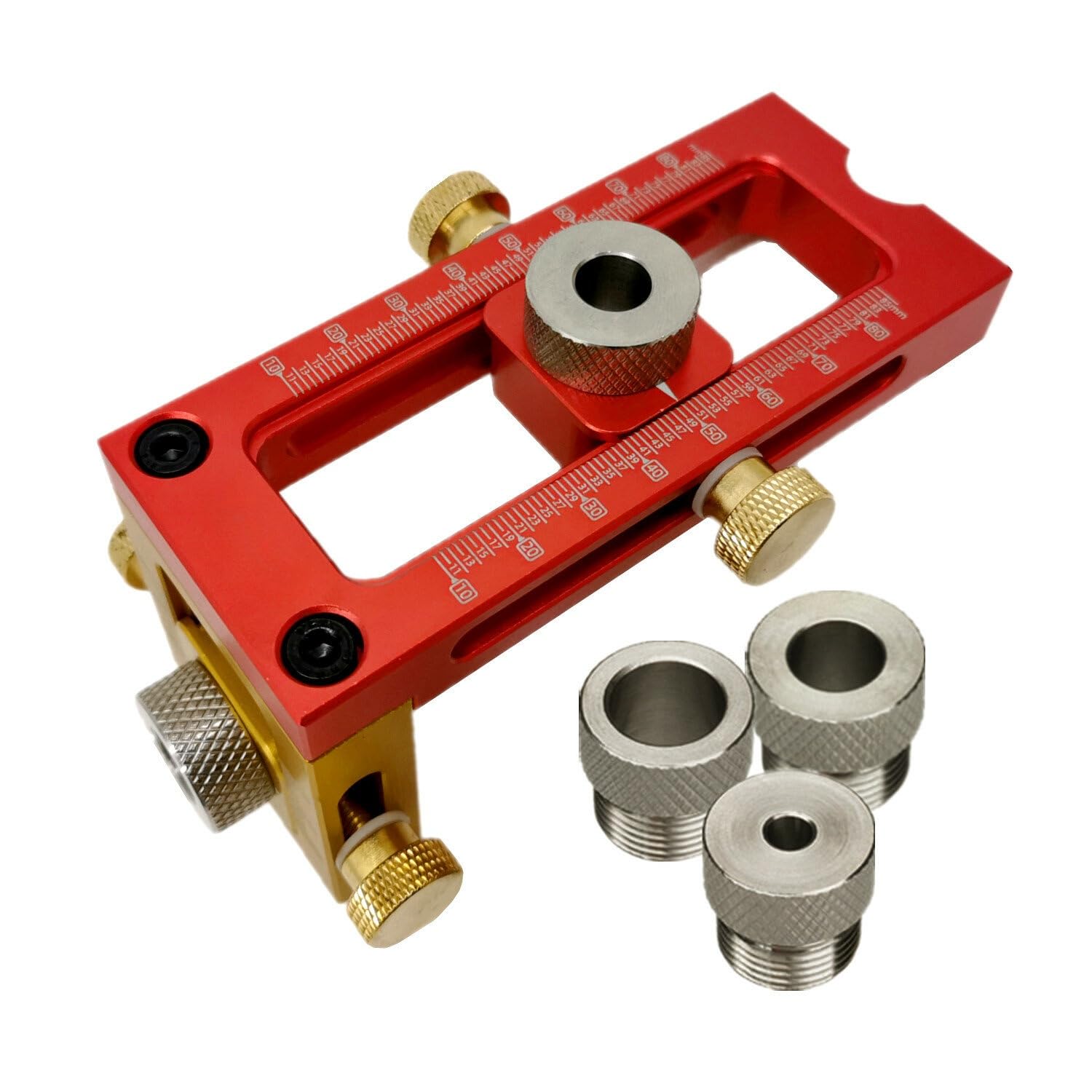 VIDOO śruba Jig 2 w 1 Stop Aluminium Regulowana Prowadnica Wiertarska Pocket Hole Jig dla Szaf i łóżek-B