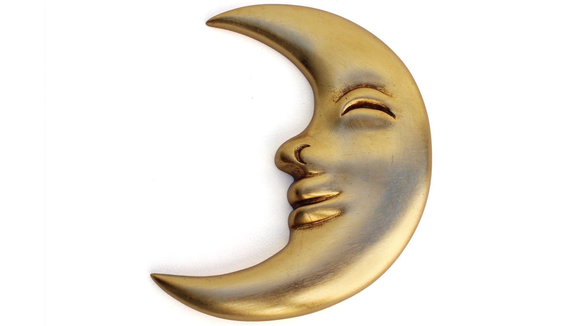 Luna Di Legno Dorato Per Decorazione Fai Da Te - Compensato 3mm, Alta 20 Cm, Prodotta In Germania - 2