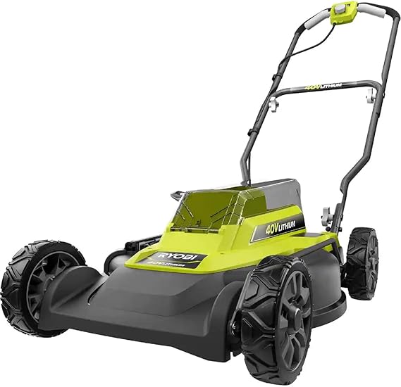 Review RYOBI RY401010BTLVNM 40V 18 in. 2-in-1 Cordless Battery Walk Behind Push Mower (Tool Only)