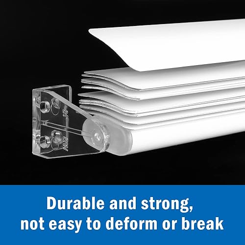 Miniatura 3 de Soportes de sujeción de 1.4 pulgadas, soporte inferior de plástico para persianas de puerta, clips de sujeción para riel inferior ciego para