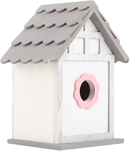 Fydun Casa de pájaros de madera DIY loros cría caja de anidación de pájaros Decoración de jardín al aire libre Casa de pájaros de madera DIY para la