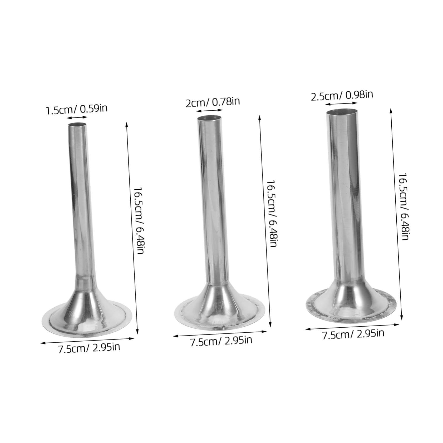 OFFSCH 3pcs Sausage Stuffer Tubes Versatile Filling Funnels for Meat Grinder Professional Kitchen Accessories for Sausage Making and Ground Meat Delicacies