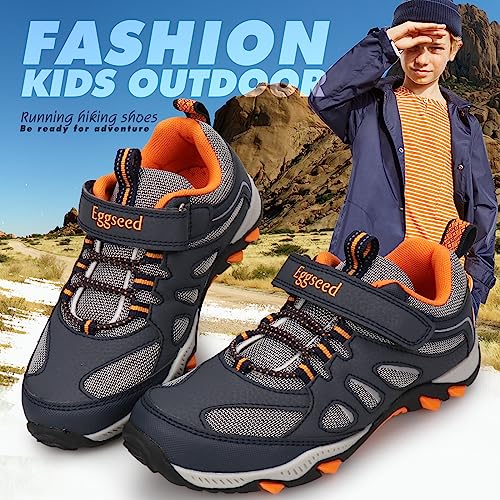UOVO Boys Shoes Water Resistant Hiking Boots Kids Outdoor Walking Shoes Non Slip Ankle Athletic Sneaker Anti Collision Size 9.5 Toddler to 4.5 Big Kids4