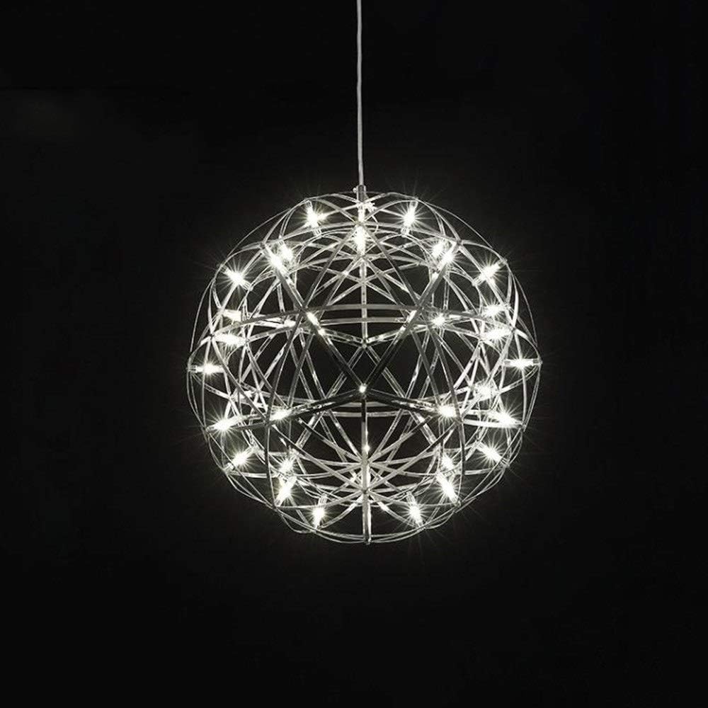 Żyrandol sufitowy, europejska pusta geometria, kreatywny żyrandol ze stali nierdzewnej, lampa wisząca, latarnia, postmodernistyczna, niesamowita restauracja, kuchnia, bar, dekoracj