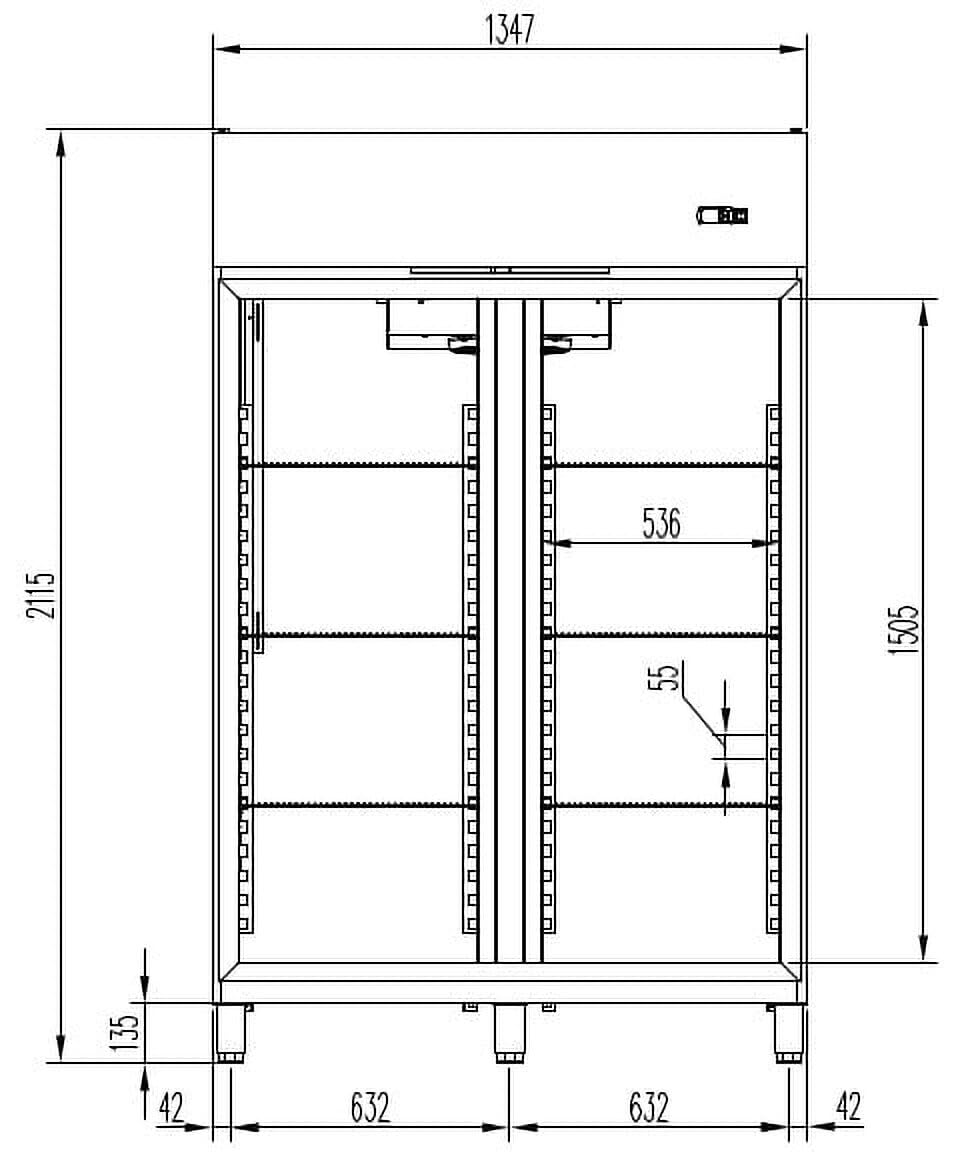GastroHero Gastro - Frigorifero professionale 1400 GN 2/1 Superior, capacità 1168 litri, prodotto in Europa