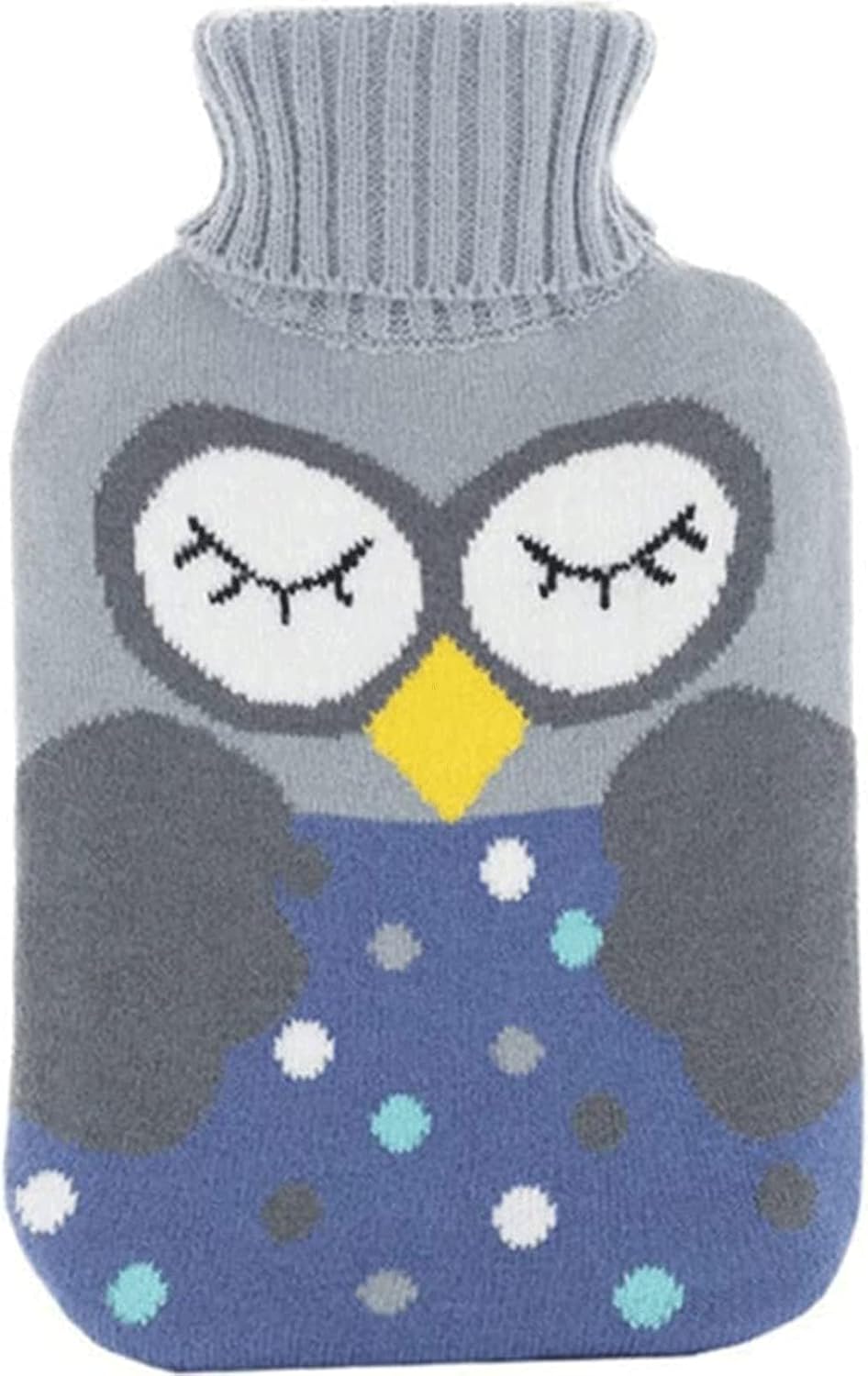 New Portable Hot Water Bottle, Hot Water Bag with Detachable Knitted Coat, Home Room Hot Pack for Hand & Feet Warmer Bed Warmer