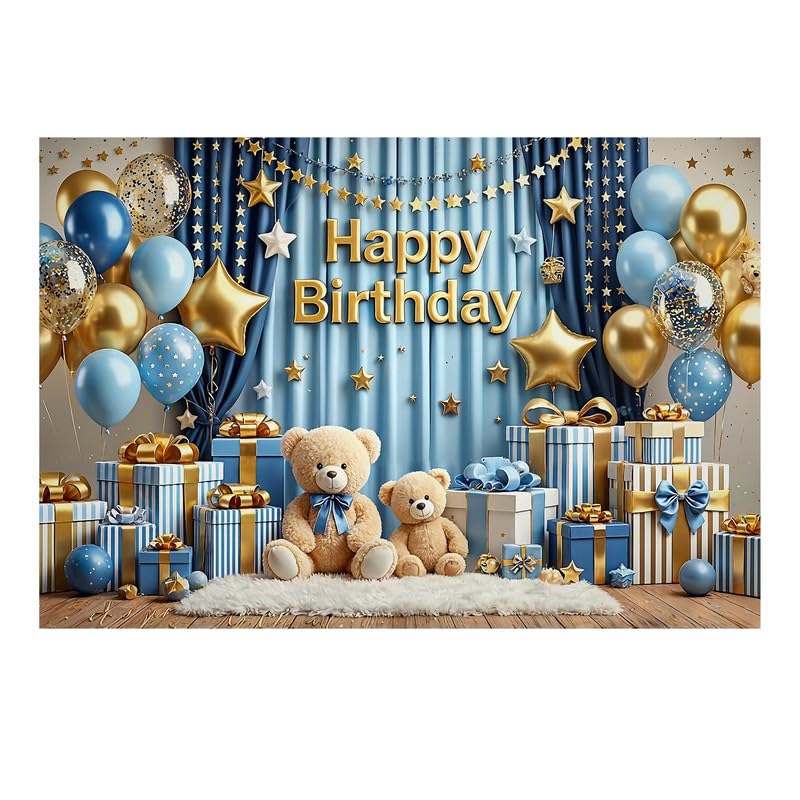 Image of Colorful Floral Happy Birthday Curtain - Wedding & Festival Party Photography Background (Pack of 1)