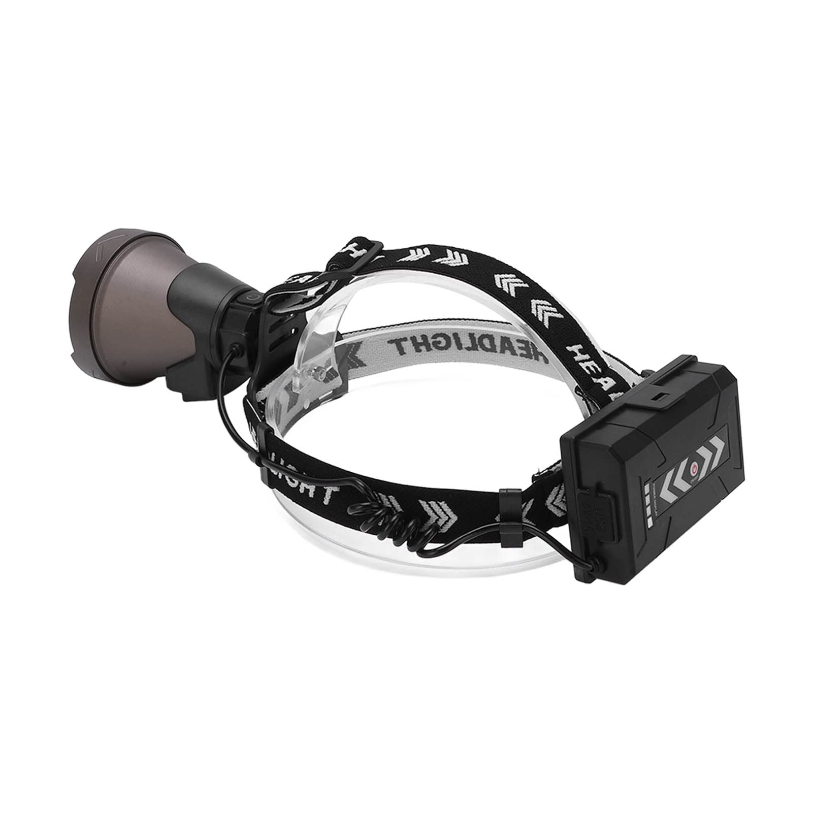 Lampada frontale a LED ad alta luminosità, Torcia frontale ricaricabile tramite USB, per Pesca in campeggio, escursionismo, Alta potenza, Impermeabile, Lunga durata
