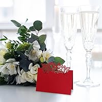 Vista 7 de Tarjetas de mesa de papel, tarjetas de lugar, tarjetas con nombre, diseño de mariposa hueca, tarjetas plegadas para celebración de vacaciones