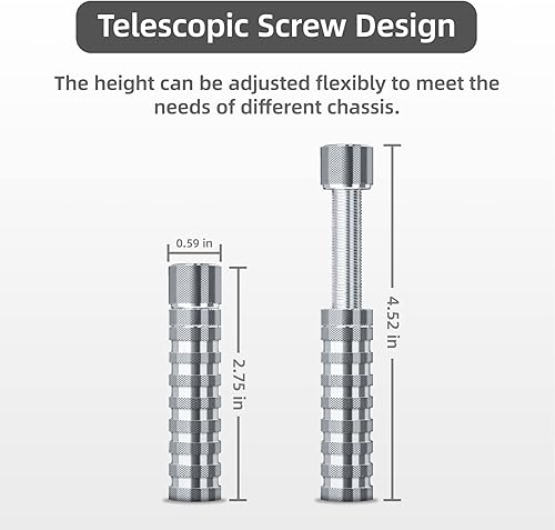 Miniatura 4 de Soporte de GPU, soporte de GPU de 7-11.5 cm con lámina antideslizante, soporte de GPU para evitar el hundimiento de la tarjeta gráfica (Plata)