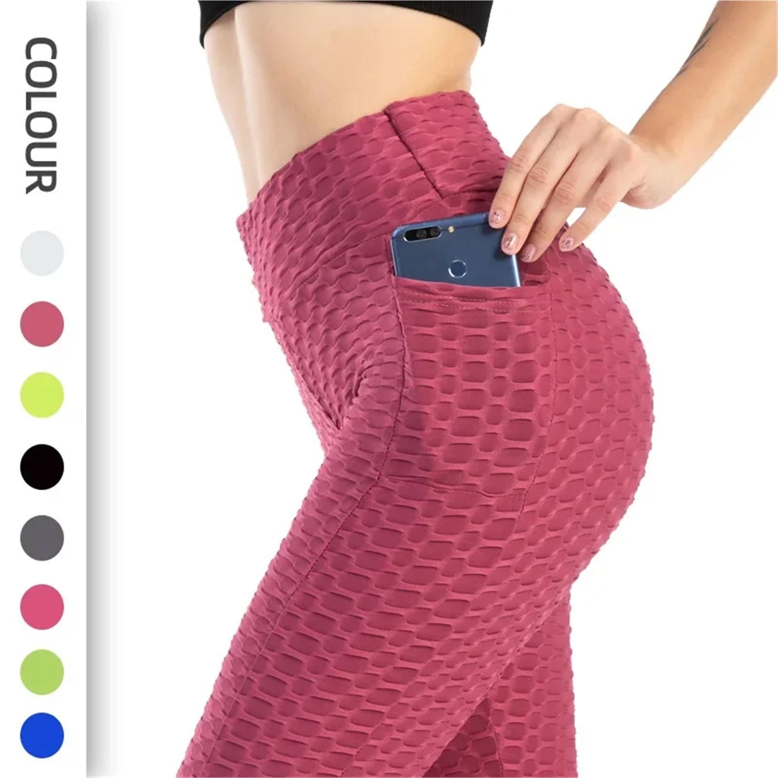 Leggins Donna Leggings Bubble Butt A Vita Alta