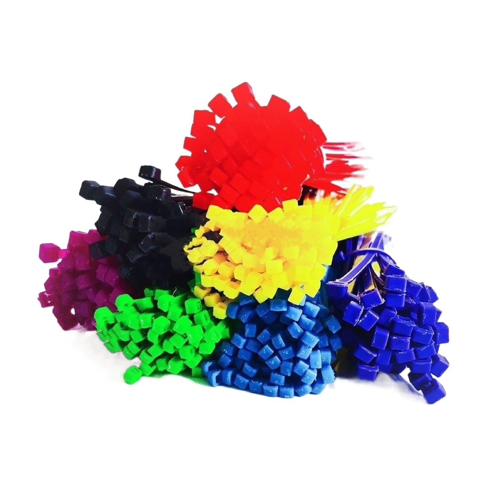 Azul 100 bridas para cables con autobloqueo, bridas para cables de nailon de plástico, bridas para cables de 3 * 100 mm, 3 * 200 mm, 4 * 100 mm, 4 * 250 mm (color: azul, tamaño: 3x100) (azul 3x200)
