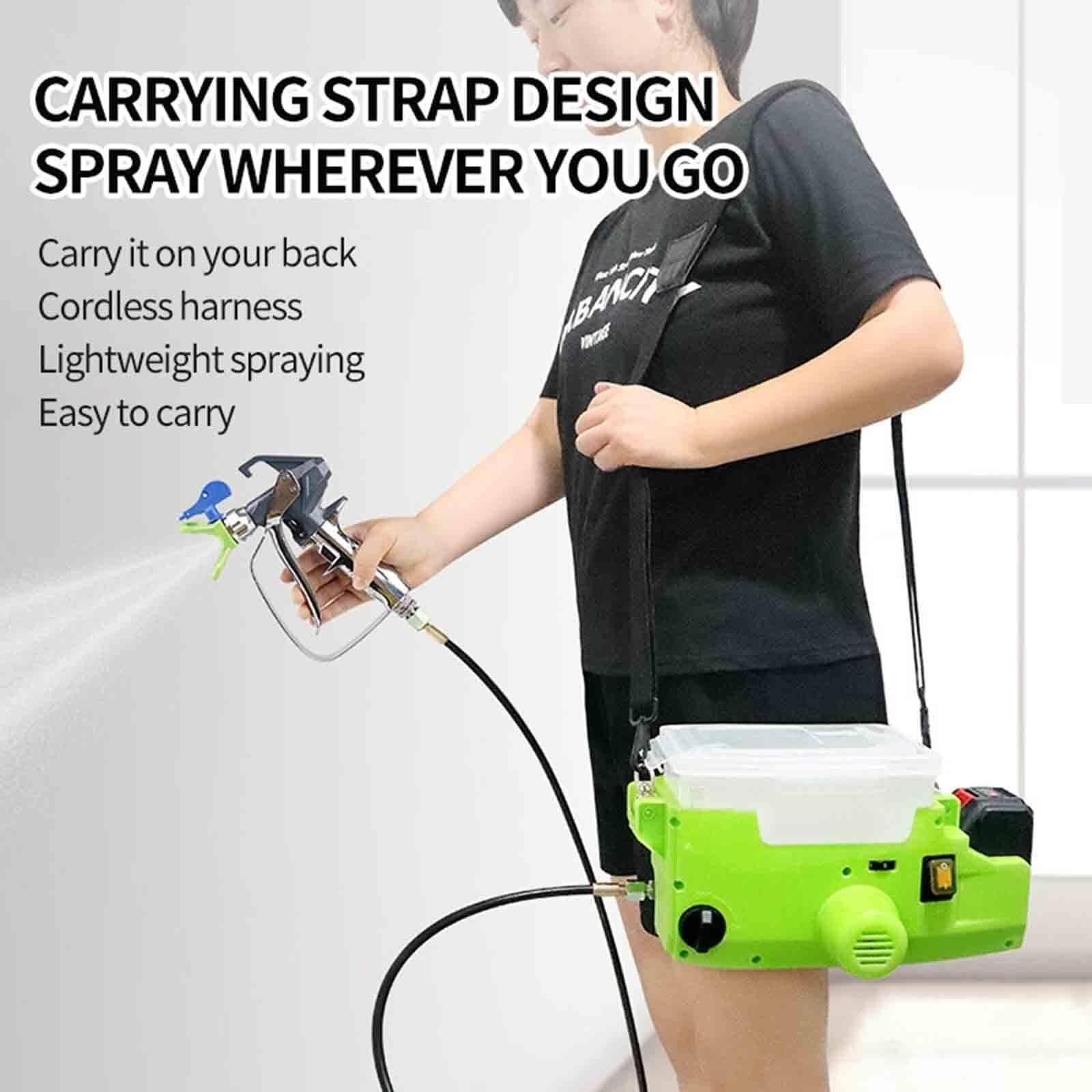 Rociador de pintura privado de aire portátil 5000mAh de la máquina de pintura de pared de carga de látex de pintura(Orange)