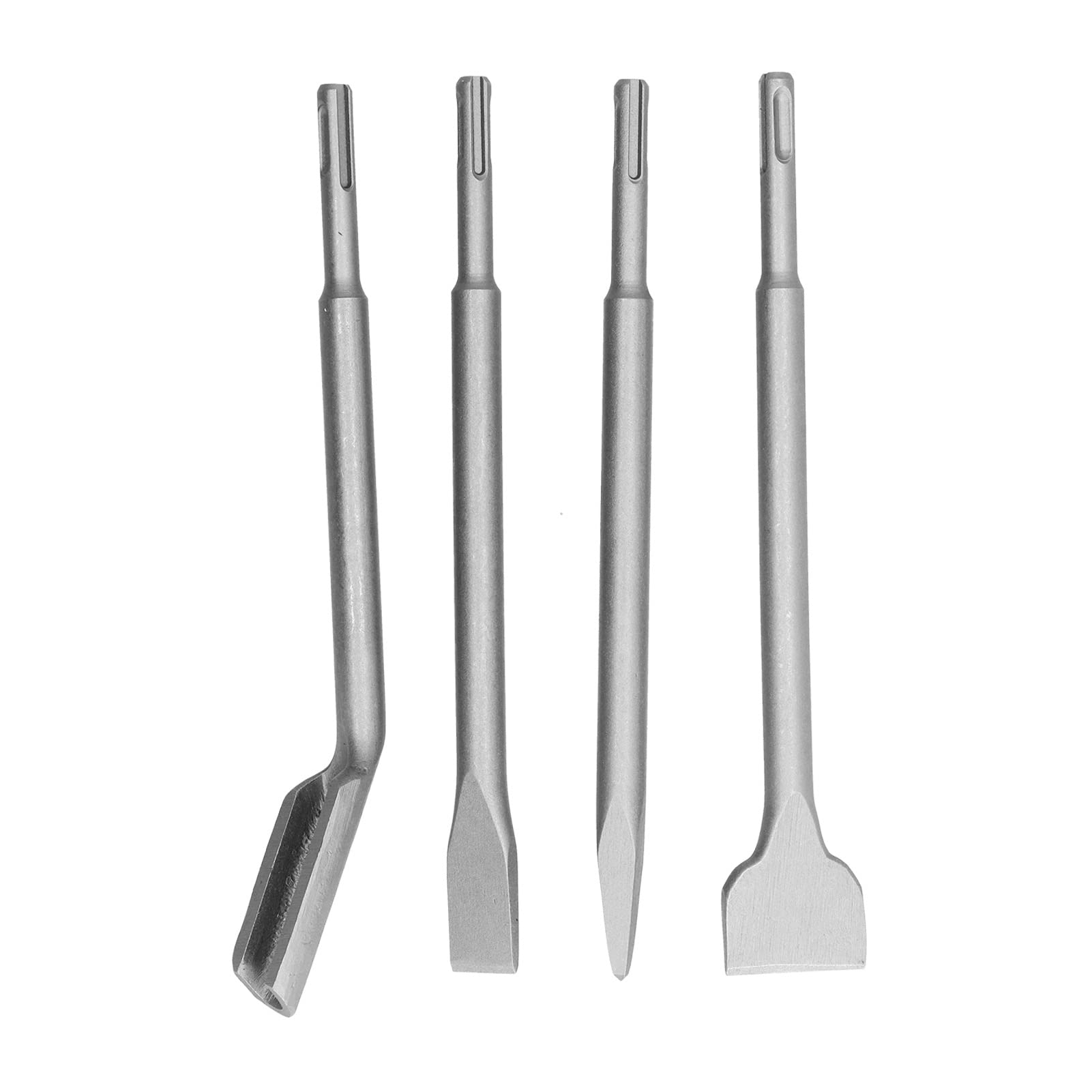 Set di 4 punte da martello per scalpello, set di punte per martello per calcestruzzo, incluso scalpello piatto e scalpello a sgorbia