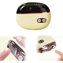 2-in-1 Smart Electric Nail Clipper & Polisher, Automatic Nail Trimmer and Grinder with LED Light, Rechargeable Nail File for Seniors Adults, Anti-Pinch Grooming Tool Beige