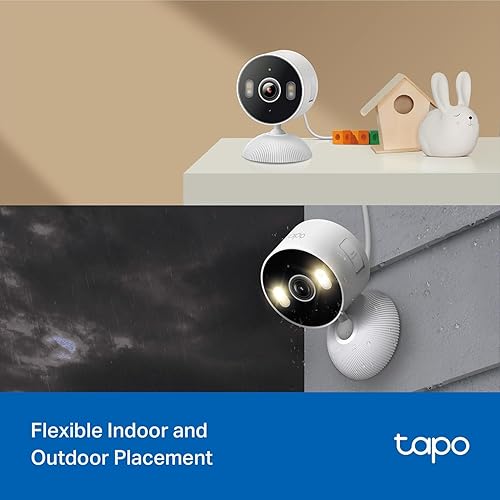 Miniatura 2 de Tapo Cámara de seguridad 2K 3MP para interiores y exteriores, detección gratuita de personamovimientollanto, visión nocturna a color, IP65