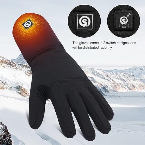 Miniatura 5 de day wolf Guantes térmicos mejorados para hombres y mujeres, impermeables y pantalla táctil, 7.4 V, 2200 mAh, guantes eléctricos recargables,