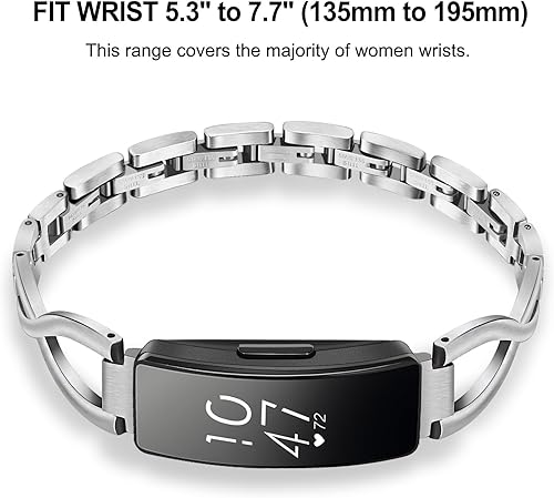 Miniatura 3 de TRUMiRR Compatible con InspireInspire HRInspire 2Inspire 3 Band - Correa de acero inoxidable sólido para reloj inteligente Fitbit Inspire 3  Inspire