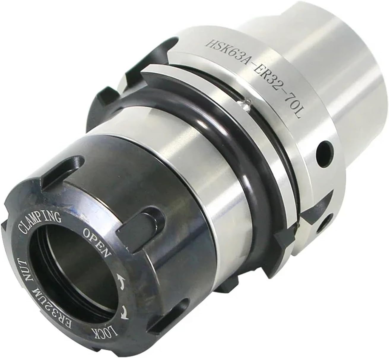 1pcs HSK63A ER16 ER20 ER25 ER32 Precision 0.001mm Balancing speed G2.5 40000RPM High Speed Cnc Tool Holder(HSK63A-ER20-100L)