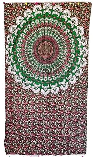 Goodforgoods Pareo Toalla Grande Playa Piscina para Mujer, Chica, Señora, Medidas 180x100 cm XXL con Mandala, Unicornio, Turquesa, Azul,Verde.