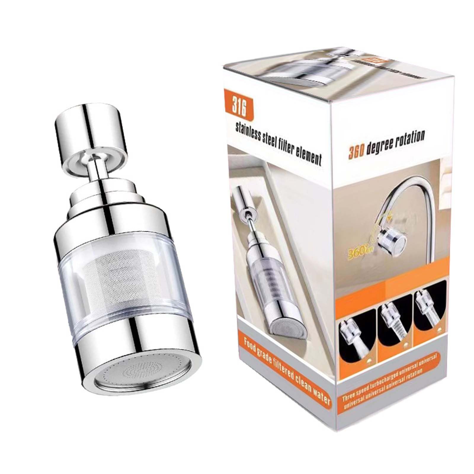 Tap Aerator, Kitchen Tap Water Filter Nozzle For 22mm UK, Easy Install Faucet Filter Attachment for Hard Water Purification