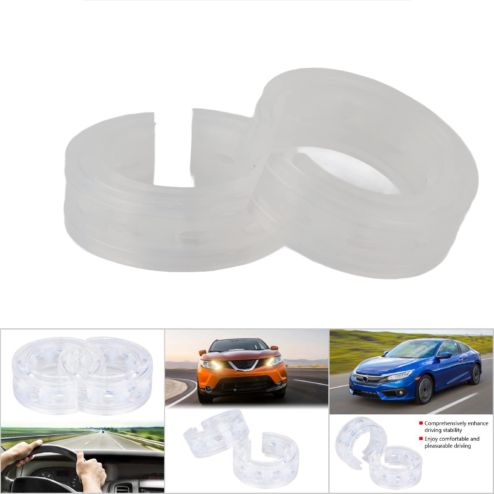 Ammortizzatori A Molla Elicoidale 2 Pezzi | Tipo C In Gomma | Anti Vibrazione E Rumore | Universali Per Auto - Foto 11