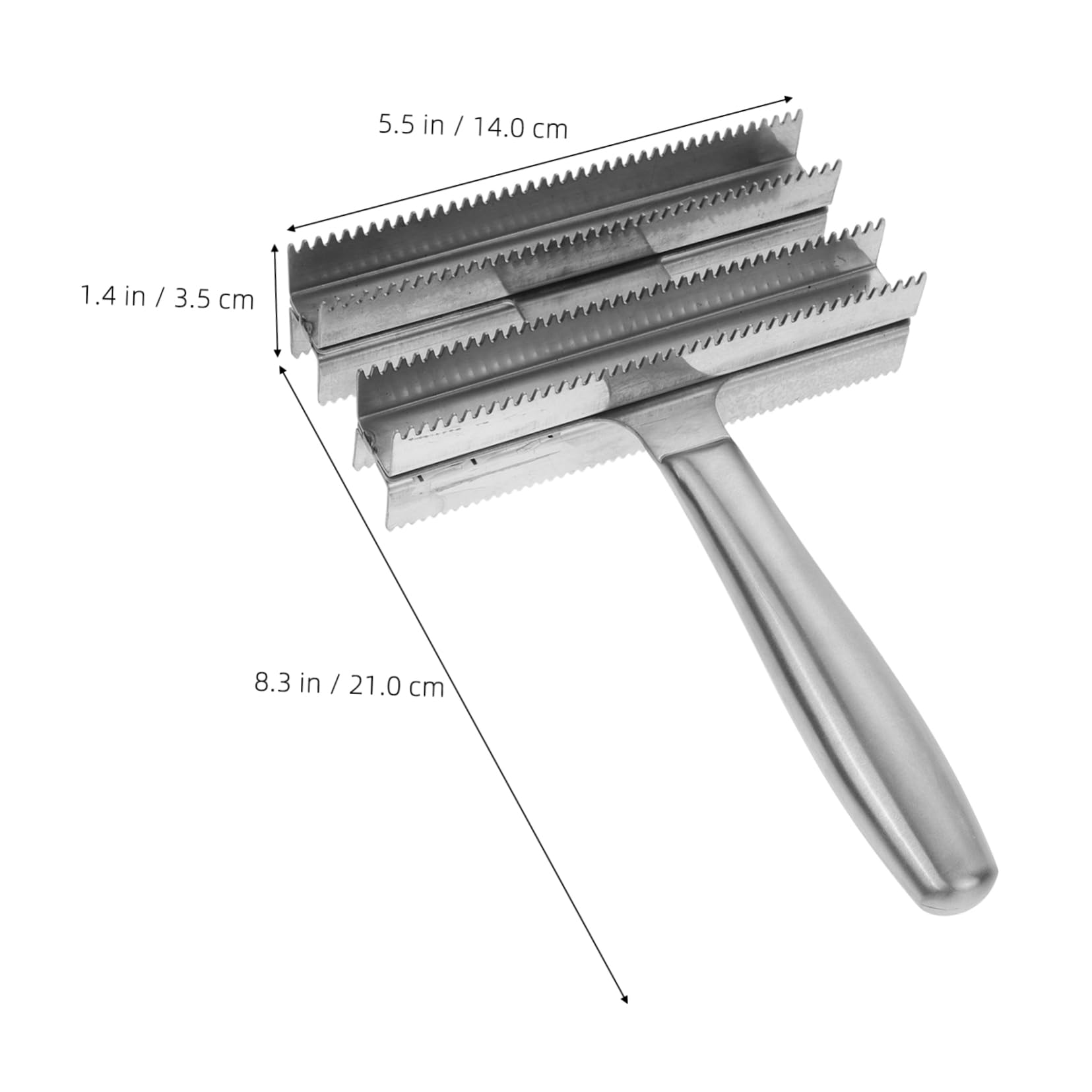 Pferdeputzbürste zum Entfernen von Schlamm, Edelstahl, Silber